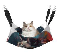 The White And Red Wolf Printed Pet Hammock - Sleeping Hammock For Cats, Rabbits, Ferrets, Puppies, Small Animals