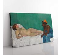 The White And The Black By Felix Vallotton Classic Painting Canvas Wall Art Print Ready to Hang, Framed Picture for Living Room Bedroom Home Office Décor, 60x40 cm (24x16 Inch)