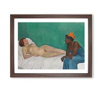 The White And The Black By Felix Vallotton Classic Painting Framed Print | A2 Walnut Framed Wall Art | Ready to Hang | Classic Historical Picture | Living Room Bedroom Lounge Office