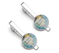 The White Cliffs of Dover Men's Tie Clips Necktie Bar Pinch Clip Set of 2 Formal Business Wedding Accessories