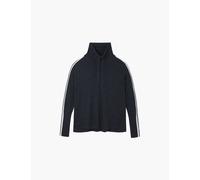 The White Company Drkchrcmrl Funnel-neck Strapping-trim Knitted Jumper L