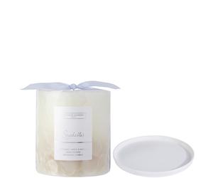 The White Company Seychelles Botanical Candle and Plate - Medium