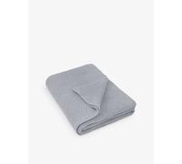 The White Company Silvergrey Lyra Moss-stitch Cotton-knit Throw 200cm X 140cm