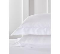 The White Company The White Company Bordered Super-King Cotton Oxford Pillowcase 50cm x 90cm White King