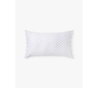 The White Company The White Company Brittany Small Rectangular Cotton-Voile Cushion White/Grey Standard