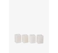 The White Company The White Company Cube Set Of Four Alabaster Candle Holders White 1Size