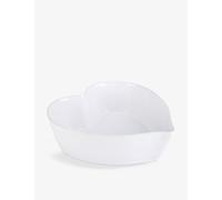 The White Company The White Company Porto Medium Heart-Shaped Stoneware Serving Dish 33cm White 1 Size