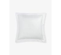 The White Company The White Company Savoy Large-Square Cotton Oxford Pillow Case 65cm x 65cm Whtesilver Square
