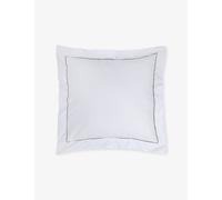 The White Company The White Company Savoy Oxford Single Cotton Pillowcase White/Mink Standard