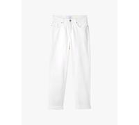 The White Company Womens The White Company Brompton Slim-Leg Mid-Rise Cotton Jeans White 10