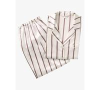The White Company Womens The White Company Striped Two-Piece Silk Pyjama Set Minkstripe S