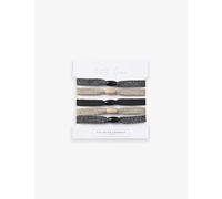 The White Company Womenssparkle-detail Ribbed Set-of-five Hair Elastics 1 Size