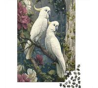 The White Crowned Pheasant Is Perched on A Tree Branch Jigsaw Puzzles Challenge Toy Educational Games Home Decoration for Adults& Teenager Age 14 Years Up 70x50cm/1000pcs