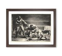 The White Hope By George Bellows Classic Painting Framed Print | A2 Walnut Framed Wall Art | Ready to Hang | Classic Historical Picture | Living Room Bedroom Lounge Office