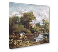 The White Horse by John constable Canvas Print | Gallery Wrapped 30mm Frame Wall Art | 14x14 inches | Ready to Hang | Classic Animals Picture | Living Room Bedroom Lounge Office