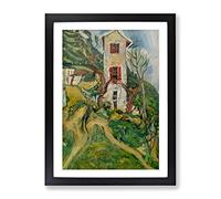 The White House By Chaim Soutine Classic Painting Framed Print | A3 Black Framed Wall Art | Ready to Hang | Classic Historical Picture | Living Room Bedroom Lounge Office