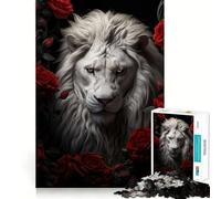 The White Lion Jigsaw Puzzle 1000 Piece for Adults Strong Logic Toy Anxiety Relief Clear Edge Festival Gift (50x75cm)