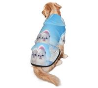 The White Little Dog in The Snow Dog Hoodie – Soft & Breathable Polyester Pet Clothes for Medium, and Large Dogs