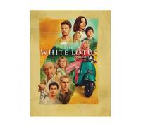 The White Lotus Key Art Canvas Multicoloured (40.5Cm X 4Cm X 30.5Cm)