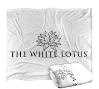 The White Lotus Logo Light Silky Touch Super Soft Throw Blanket 152 X 127 Cm