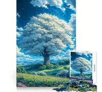 The White Oak Tree Valley 1000 Piece Jigsaw Puzzles for Teenagers Logic Sense Toy Peaceful Fun Smooth Edge Creative Gift (38x52cm)