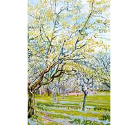 The White Orchard - Vincent van Gogh - Hardcover Notebook: 120 Lined Pages 6" x 9" Journal Diary Notepad