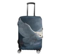 The White Owl and Building Luggage Case Cover Protective Suitcase Covers Anti Scratch Baggage Washable Fits 19-32 Inch M