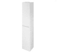 The White Space Americana 300mm Double Door Wall Hung Tall Storage Unit - Matt White Finish: Matt White