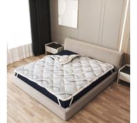 The White Stone Mattress Topper 180 x 190 cm | Ergonomic Mattress Corrector | Filled with Soft Ovatta Fiber | Height 5 cm | Breathable, Hypoallergenic and Dust Mite Resistant Fabric