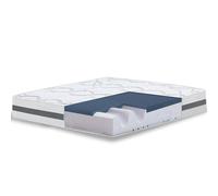 The White Stone Memory Foam Mattress, 22cm Height, Hypoallergenic - 150 x 210 cm in White | Size: King The White Stone White King
