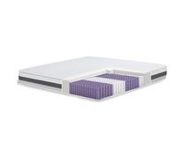 The White Stone Pocket Spring & Memory Mattress, 20cm high - 100 x 190 cm in White | Size: Super King The White Stone White Super King