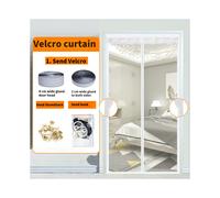 (The White Stripes, 110x200cm(43x78inch)) Magnetic mosquito net door, insect repellent curtains for French doors to prevent mosquitoes and other pests, quick installation. - The White Stripes