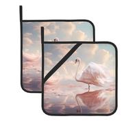 The white swan. Kitchen Potholder Set 2-Piece Potholder Set Suitable for Cooking and Protecting Countertops