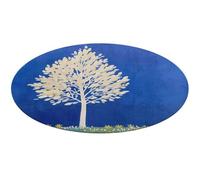 The White Tree Round Rug Soft Absorbent Bath Mat Entryway Anti Slip Rugs Farmhouse Front Back Door Mat 90 * 90cm for Bedroom Living Room Home Decorative