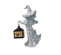 The White Witch Resin Frame Hell Messenger Decorative Statue Creates A and Cold Atmosphere Perfect for Seasons. Ndj365 (White, 4x3x8.5CM)