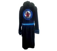 The Who Bathrobe Target Band Logo Official Black Super Soft Fleece Unisex M