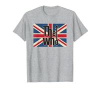 The Who Official Union Jack Flag Logo T-Shirt T-Shirt, Men, Heather Grey, Large