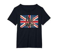 The Who Official Union Jack Flag Logo T-Shirt T-Shirt, Women's Plus, Black, 6X