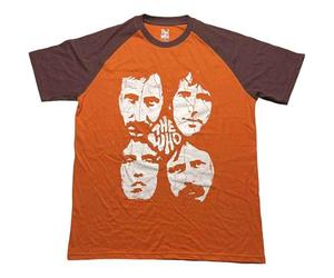 The Who Ringer T Shirt Faces Band Logo Official Unisex Orange