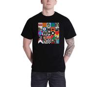 The Who T Shirt 5x5 Band Logo Blocks new Official Mens Black