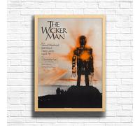 The Wicker Man, Horror Movie Print, Scary Thriller Film Poster, A4 and A3 Size Frame Options Available,Great Home, Pub, Café, Bar Wall Art Print, House gift for horror lovers (A4 Framed (Oak))