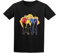 The Wiggles College Style Cute Round Neck Popularity All-Match T-Shirt Black XXL