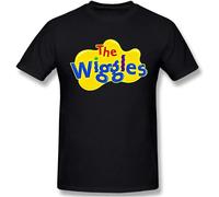 The Wiggles Tshirt Man T Shirt Shirts Summer Tops Tshirts Short Sleeves Tees T-Shirt Black M