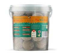 The Wild Bird - 50 Standard Suet Fat Balls, 4kg Tub - High Energy Bird Feed Made with Human Grade Beef Tallow - All-Season Fat Balls for Wild Birds - Attracts a Variety of Garden Birds