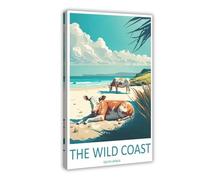 The Wild Coast Travel Art South Africa Art Canvas Poster Bedroom Decor Landscape Office Room Decor Gift 16x24inch(40x60cm)