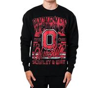 The Wild Collective Plain - Adult Scarlet & Grey Crew Fleece Sweatshirt, Black