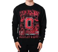 The Wild Collective Plain - Adult Scarlet & Grey Crew Fleece Sweatshirt, Black