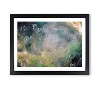 The Wild Flowers In Abstract Modern Art Framed Print | A4 Black Framed Wall Art | Ready to Hang | Abstract Floral Picture | Living Room Bedroom Lounge Office