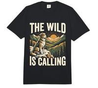The Wild is Calling Husky Wolf Mountain Wilderness Comfort Colors Adult Heavyweight T-Shirt