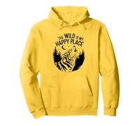 The Wild Is My Happy Place Wolf Pullover Hoodie